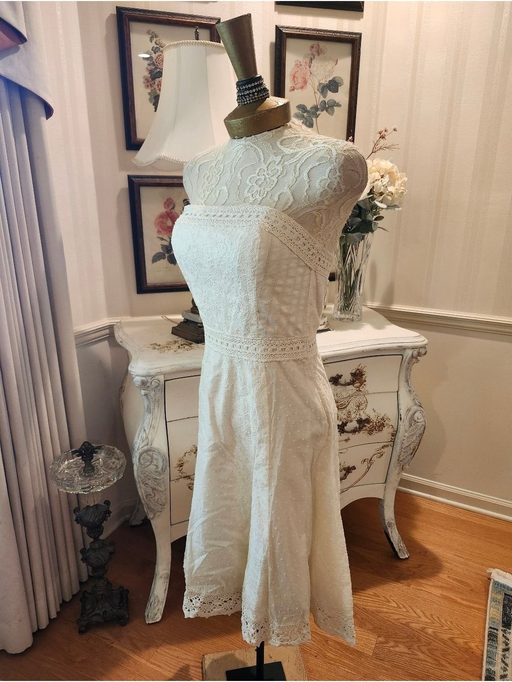 White House Black Market Summer Strapless Linen Palm Beach Chic Dress 6 - Picture 4 of 10